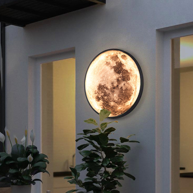 Outdoor waterproof moon wall lamp creative light outdoor villa landscape light new chinoiserie courtyard garden aisle door light