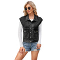 Ebay fashion cross-border trade  new arrivalretro denim slim fit washed vest outwear casual waistcoat women
