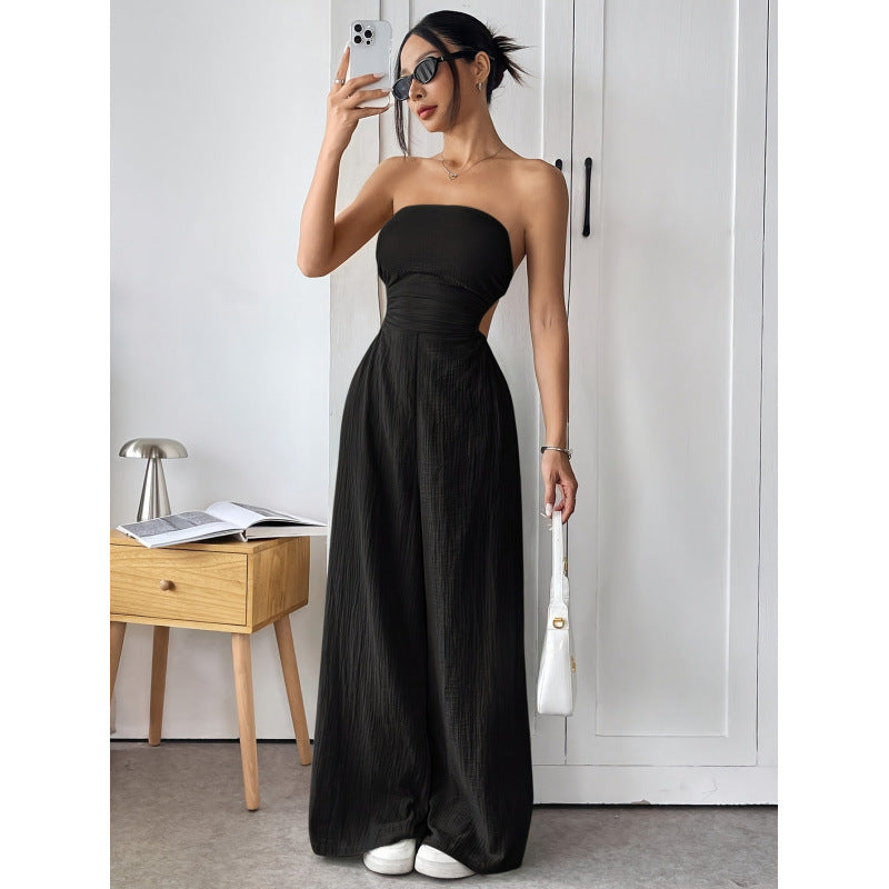code new arrival  original women's tube top backless jumpsuit