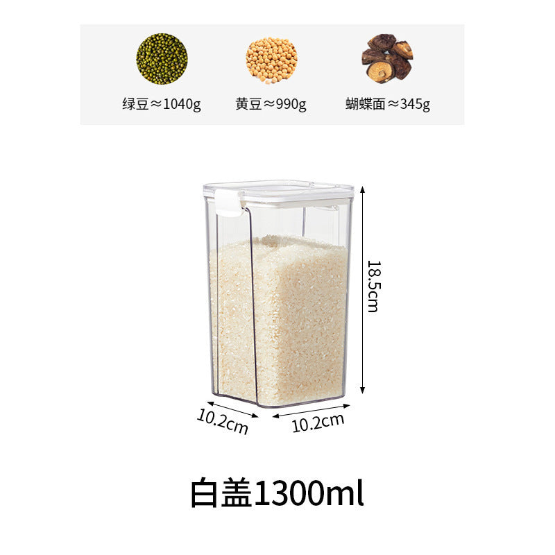 Kitchen snap-seal jars, household food-grade storage containers, transparent medicinal herb plastic airtight boxes, spice storage boxes