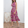 listing: new  women's elegant & stylish floral sleeveless dress
