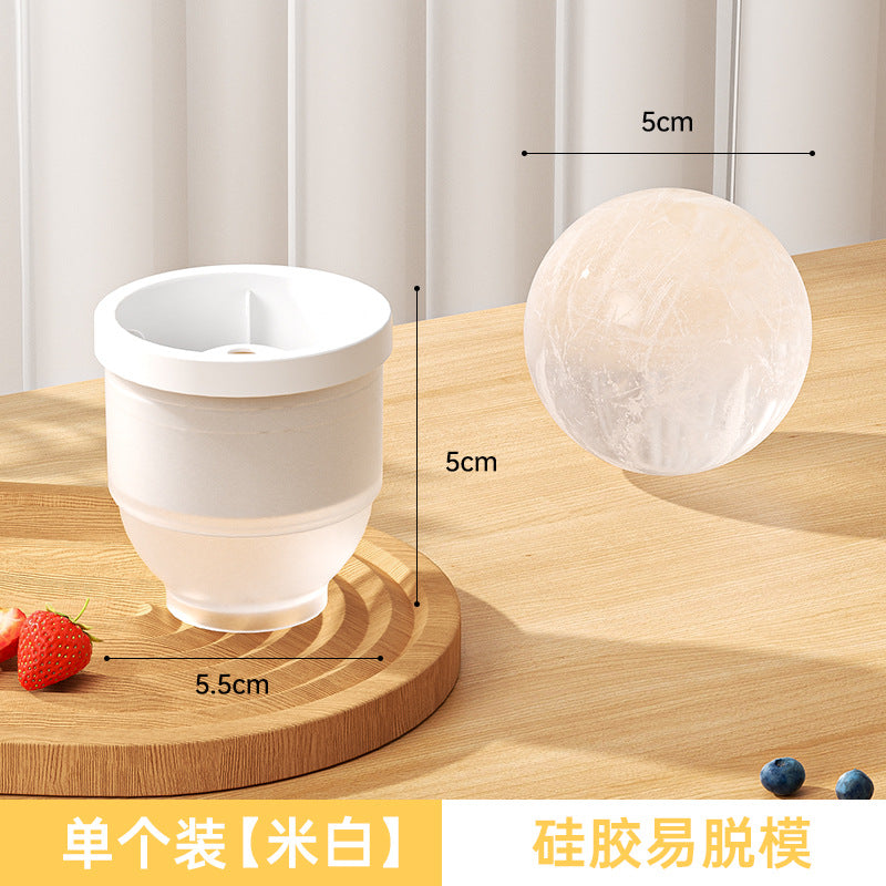 Whiskey round ice ball mold - food grade, home use, ice cube maker, quick-freezing round ice ball tray model - wholesale