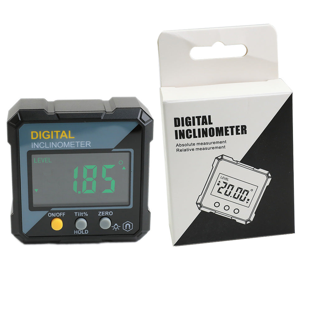 Electronic digital display inclinometer, slope level protractor, angle ruler tilt box wholesale