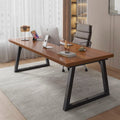 Minimalist modern office desk - double wide computer desk for home or office - student study desk - simple writing desk - workstation