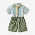 Summer new arrivals: korean & japanese style boys' outfit - plaid shirt, turn-down collar, short sleeve, fresh & stylish kids' clothing, perfect for birthday gifts