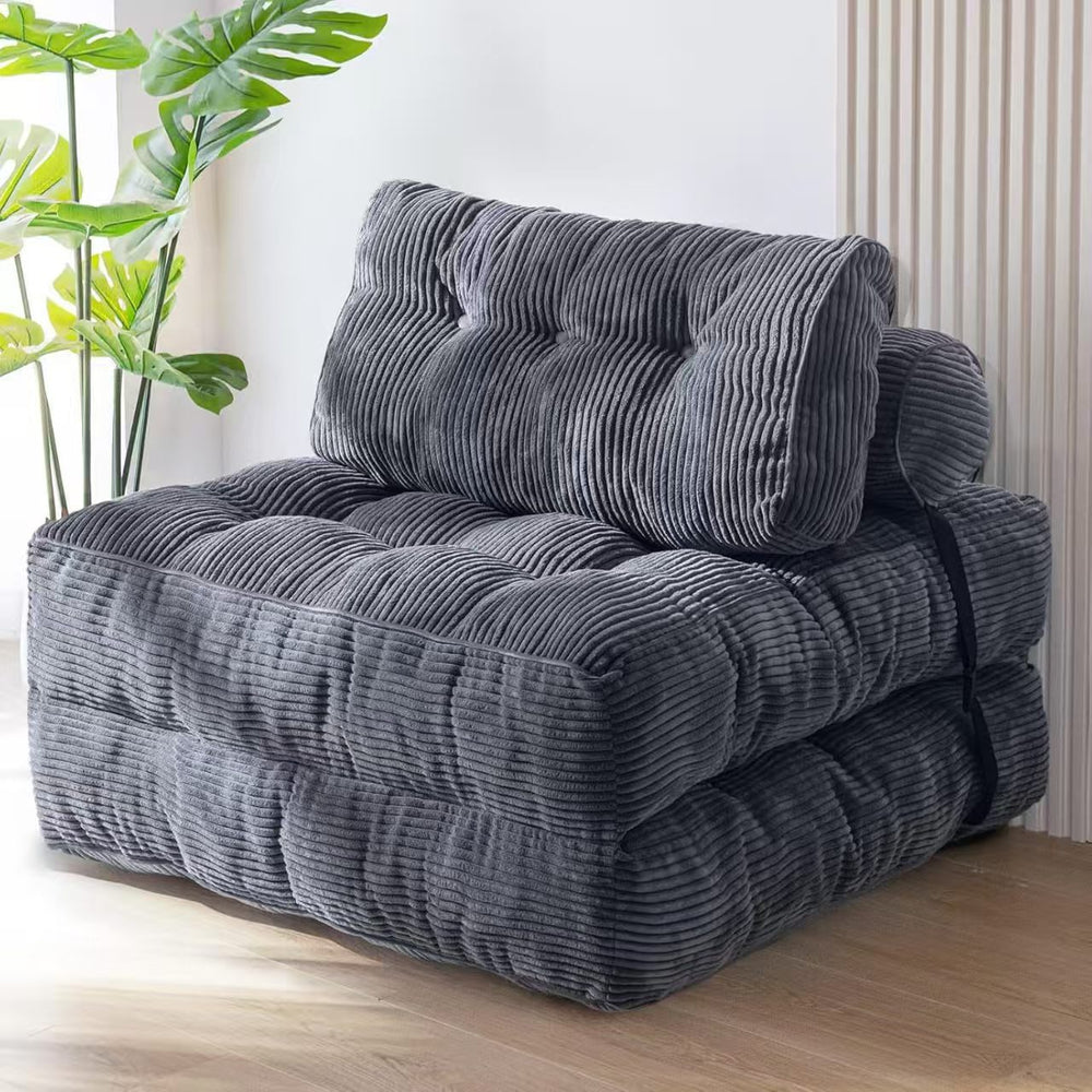 vacuum compression lazy sofa capsules foldable waffle grids sofa bean bag chair can sleep and lie down sofa bed