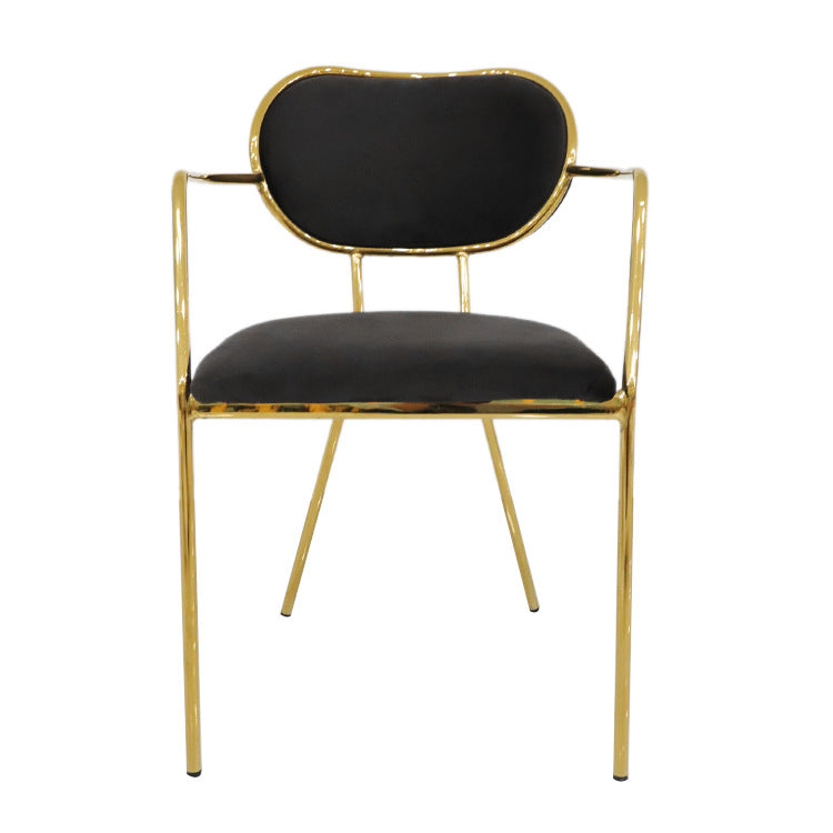 Amazon iron armchair light luxury classy furniture dining chair modern back chair dining chair