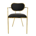 Amazon iron armchair light luxury classy furniture dining chair modern back chair dining chair