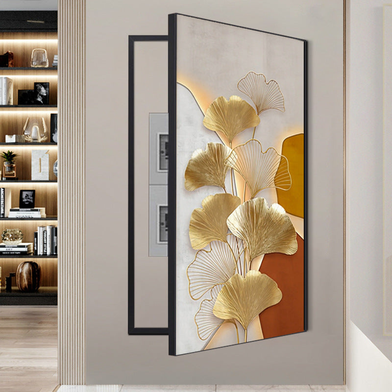 Large size can be flipped meter box decorative painting into the door, the entrance comes and goes, modern simple vertical wall painting