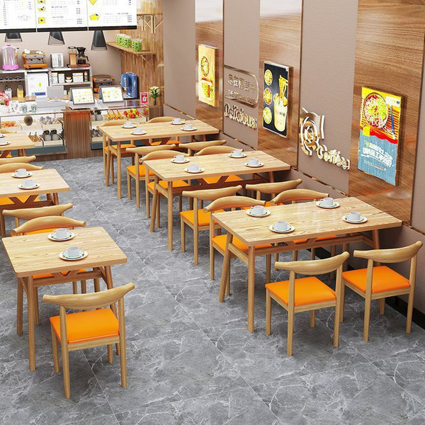 Fast food table and chair combination Snack barbecue restaurant Breakfast dessert shop Restaurant Dining table and chair Commercial restaurant