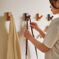 New arrival wall-mounted solid wood hook, nail-free creative coat hook, wall-mounted coat rack, american stereo clothes rack, durable