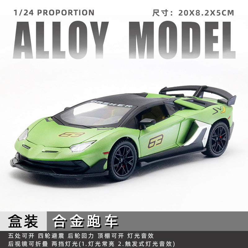 Large jeep wrangler alloy artificial 1:24 model bugatti lambo car kids toy men's gift ornaments
