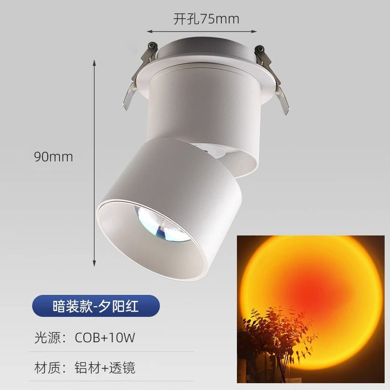 hot model non-setting sunset atmosphere aisle spotlight living room home background wall entrance small hill embedded
