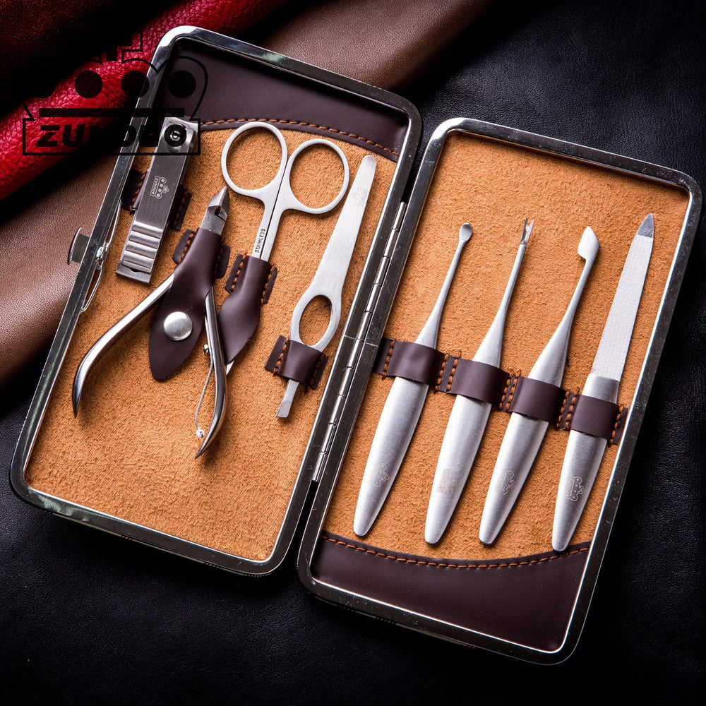 New premium stainless steel nail clipper set - 7 piece manicure & pedicure tool kit