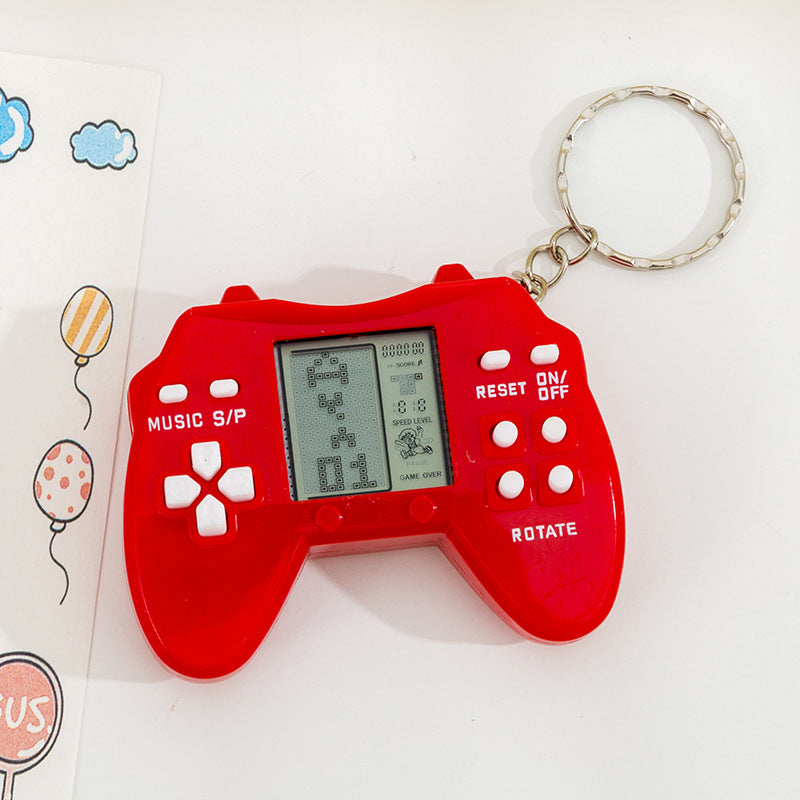 Mini tetris game console keychain - retro handheld arcade - nostalgic backpack charm - wholesale for street vendors