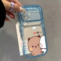Suitable for apple 18 yifubu couple mobile phone case cartoon chirping transparent acrylic iphone17 protective cover