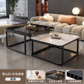 Rock slab coffee table for home living room small apartment coffee table casual modern new arrivalclassy glass retractable storage tea table