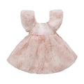 Girls' summer dress  new style chic kids' bubble sleeve princess dress baby girl birthday party dress