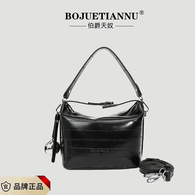 Best selling bell eel pattern lunch box bag 2025 new versatile satchel crossbody bag underarm versatile shoulder handbag