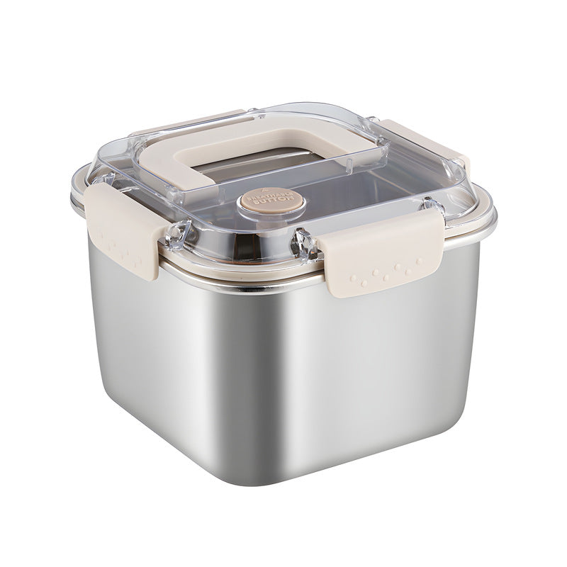 Creative multifunctional pot outdoor portable fruit box for home square fryer with frying basket crisper box can be personalized