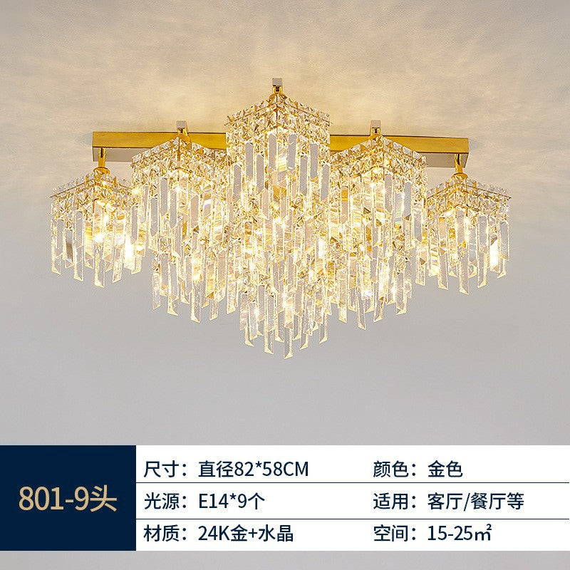 European living room ceiling lamp Zhongshan lighting Nordic restaurant chandelier ceiling lamp Modern villa hall master bedroom lamp