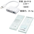Type-c phone sd card reader, compatible with apple 15, otg adapter cable, tf memory card storage, usb 2-in-1