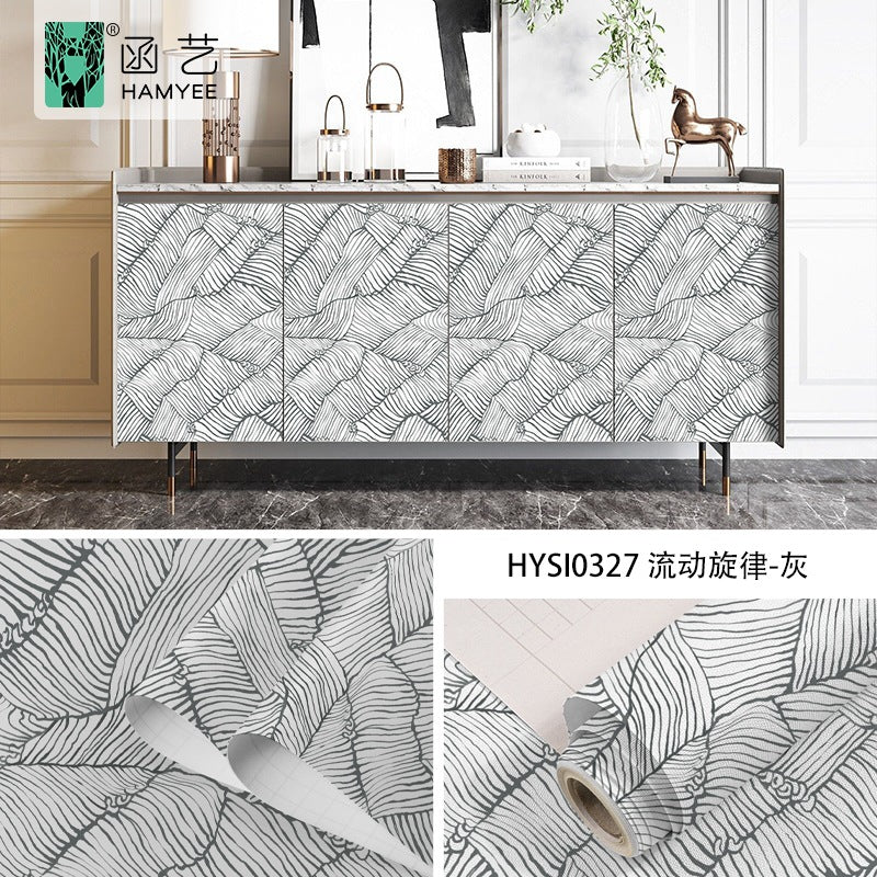 Cross-border fashion personalized brush wallpaper thickened hotel wall decoration wallpaper with glue self-adhesive background wall sticker wholesale