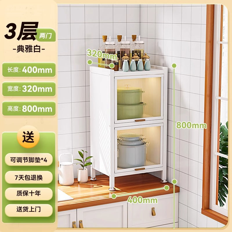 Kitchen storage rack multi-function microwave oven storage cabinet floor-standing multi-layer storage cabinet cupboard pot cupboard