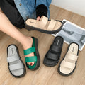 Women's double strap sandals - 2024 summer new arrival - outdoor beach thick sole slides - wholesale breathable lightweight sandals