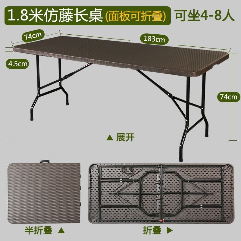 Folding desk portable training table home table outdoor night market stall small apartment dining table