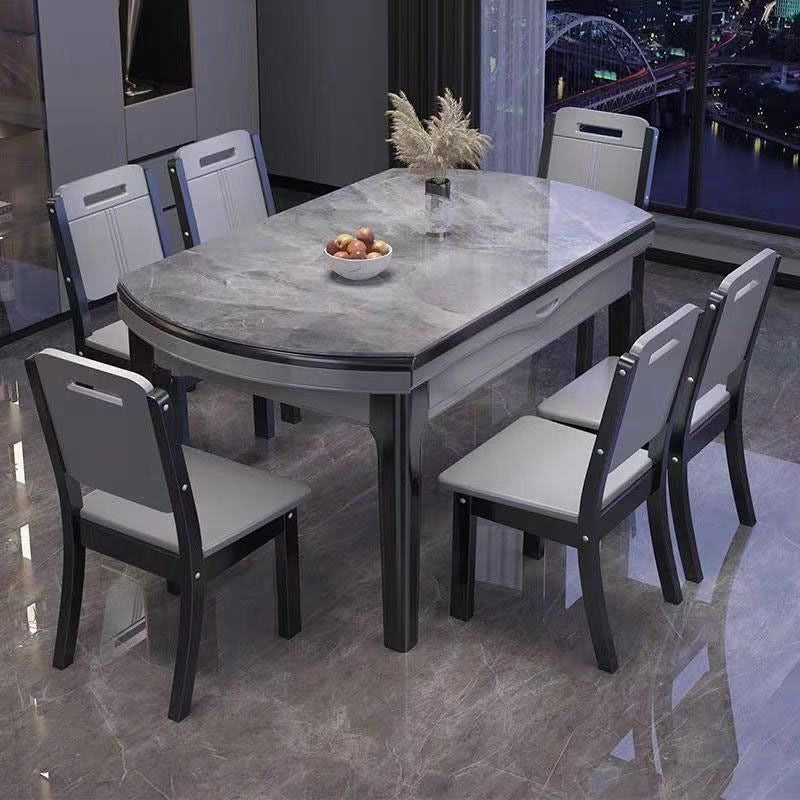 Bright slate dining table modern casualfor homethickened slate induction cooker dining table retractable foldable dining table