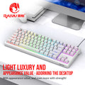 Leikui dg87 wired keyboard: stylish mechanical feel, rgb backlit, profiled keycaps – perfect for office and gaming