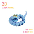 Kids' zootopia inspired gary the snake 3d printed figurine - articulated joints, stress relief, prank toy for boys