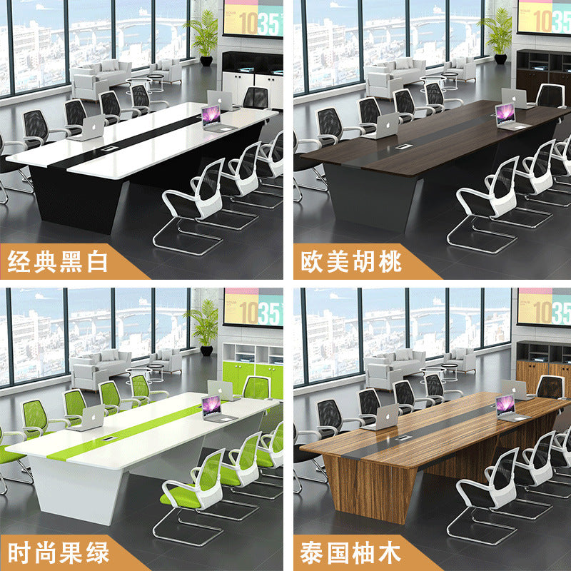 Conference room conference table long table simple modern training table strip table chair meeting large table combination