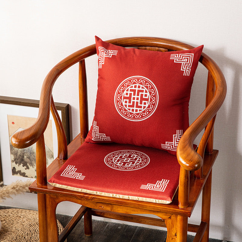 New chinoiserie guochao cushion pillow tea table cushion living room sofa taishi chair armchair backrest for home cushion cushion