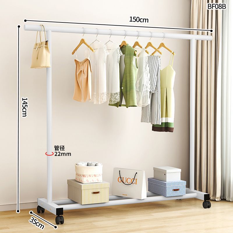 Clothes hanger floor-standing for home balcony indoor simple clothes drying pole movable clothes hanger student dormitory clothes drying rack