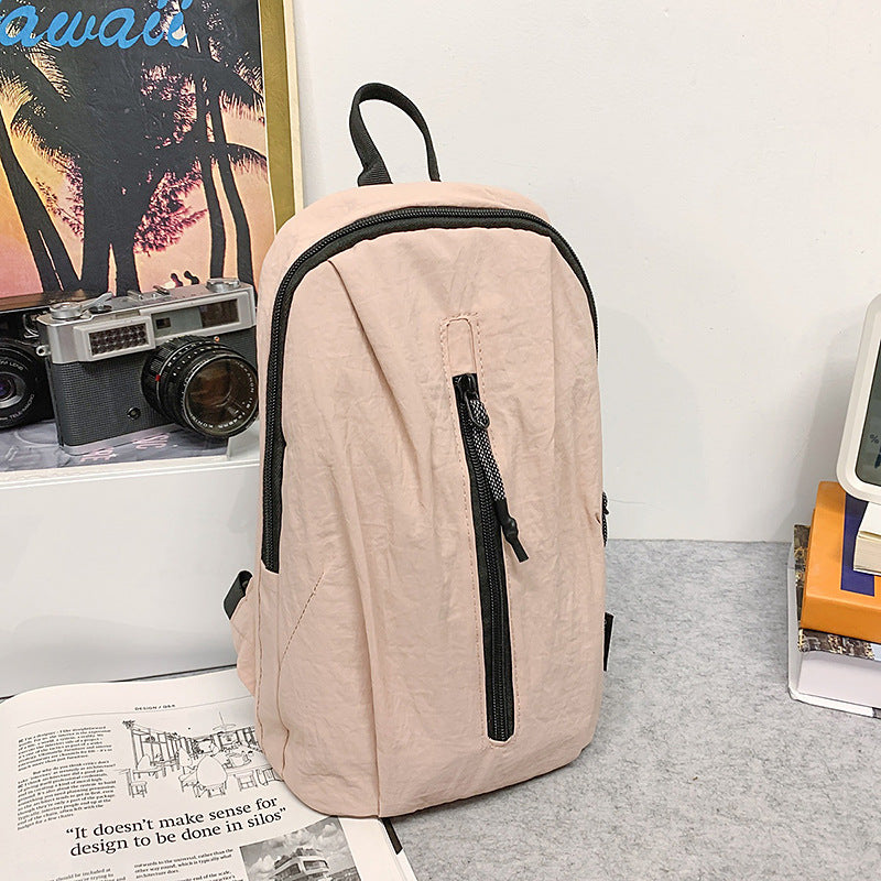 New large-capacity spring outing lightweight small backpack outdoor sports cycling breast bag Korean version versatile trend messenger bag
