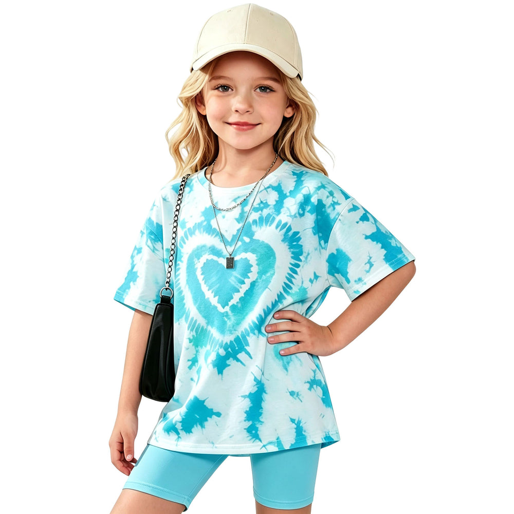 wholesale girls' short-sleeve and shorts sets, fashionable spring, summer, and autumn outfits for girls