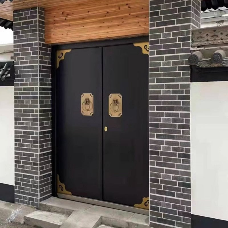 Rural self-built house door, villa door, double door, anti-theft door, self-built house, mother's entrance door, cast aluminum door
