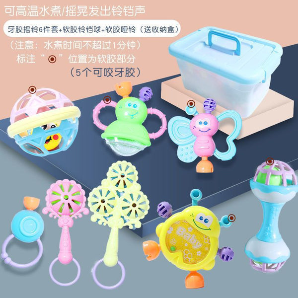 Cross-border  export baby rattle toy baby newborn early education puzzle 0-1 year old rattle toothpaste