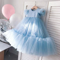 Amazon's new kids dress tutu cake skirt princess skirt female flower girl first birthday baby dress