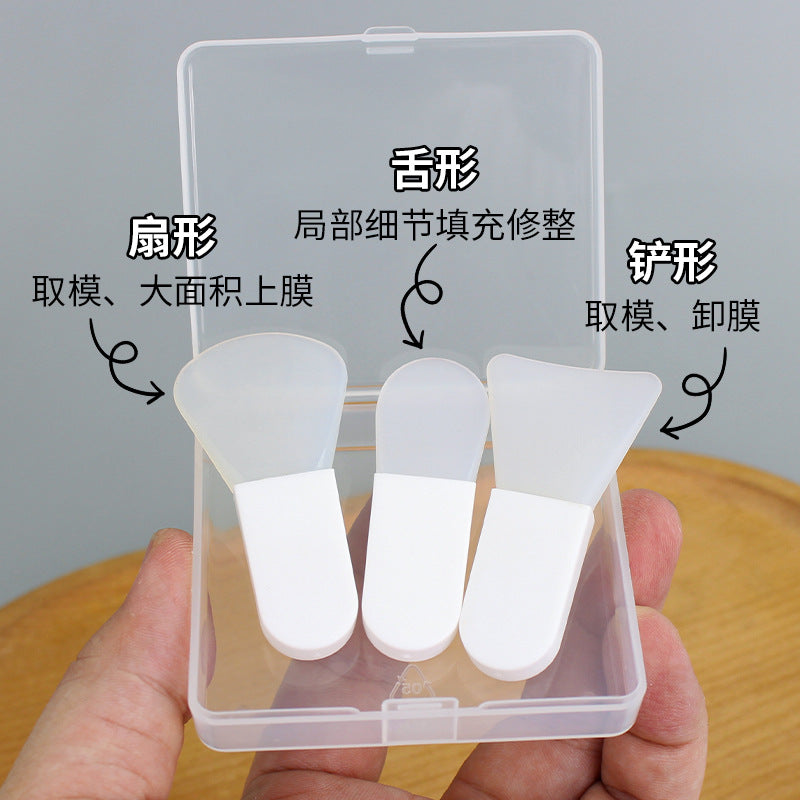 Boxed makeup & beauty silicone brush set - short handle, new mini mud mask applicator, portable beauty tool