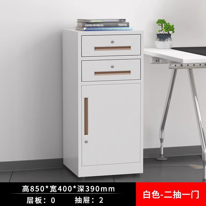 Office low cabinet Under the desk Storage cabinet Thickened combination lock Drawer Locker Printer base Iron cabinet