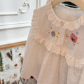 New girls' autumn outfit: versatile white embroidered shirt - korean style casual, fashionable, and trendy children's wear