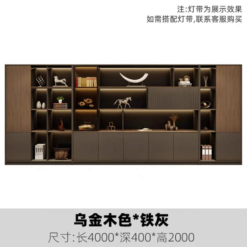 Office bookcase boss background cabinet file cabinet wooden information cabinet storage storage wall floor cabinet