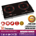 export eu/us/uk plug multifunctional double burner ceramic cooktop high power 3500w light wave oven electric hot plate