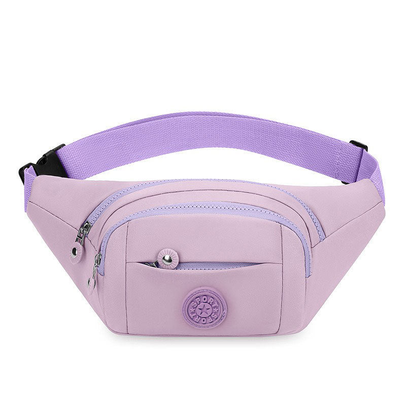 Cross-border new women's fanny pack, colorful printing, large-capacity casual messenger breast bag, light mobile phone bag, cashier wallet
