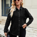 European and american cross-border foreign trade women's spring and summer new  independent station washed shrug denim long-sleeved shirt tops