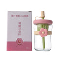 Drop shipping free shipping flower glass cup with lid and straw ins large capacity tea water separation tea cup ins feng shui cup