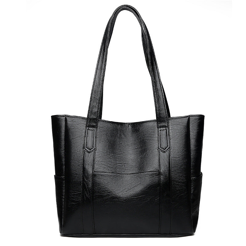 new arrival shoulder bag pu texture women's bag casual large capacity bag fashioneasiest for matchsatchel tote bag